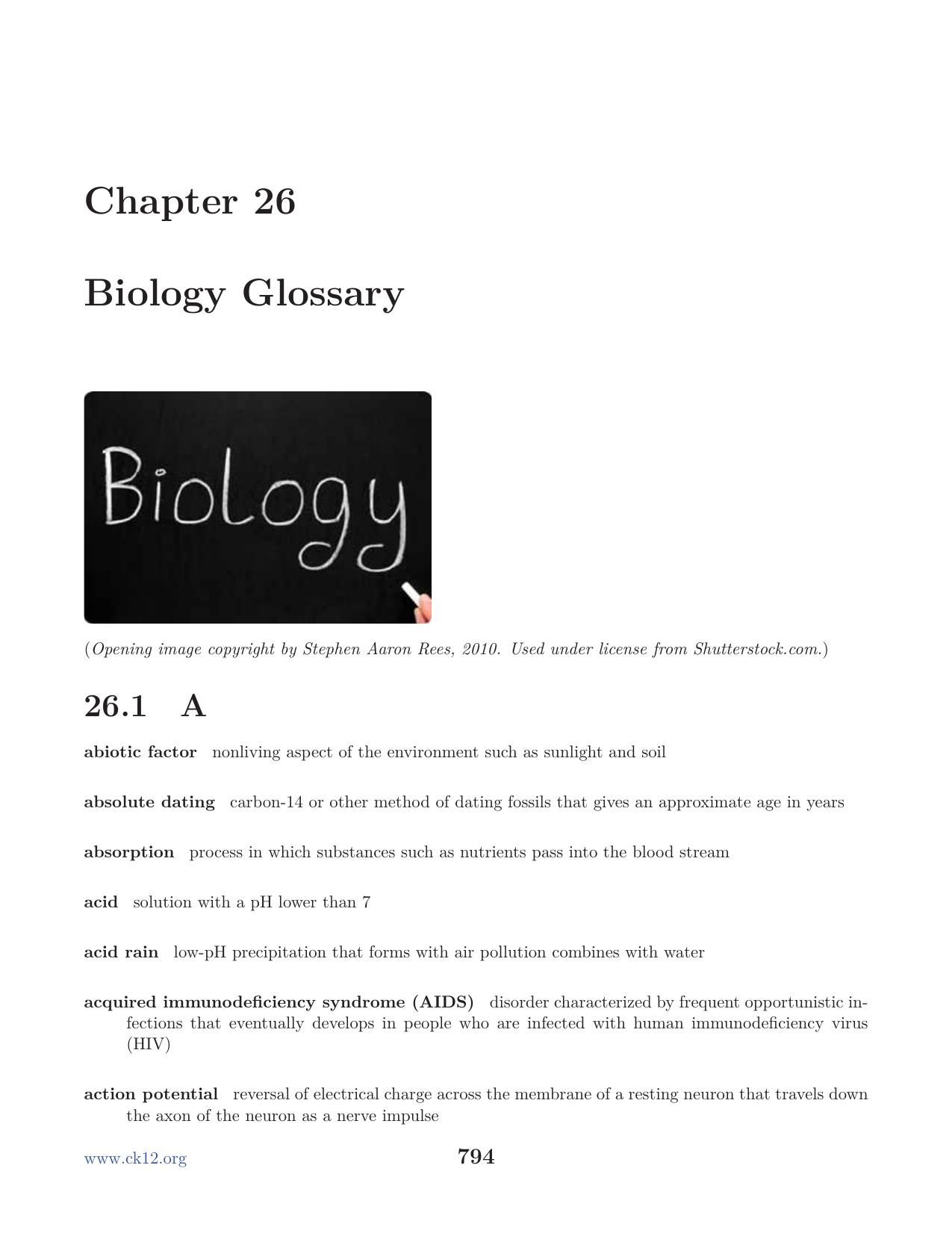 Biology Chapter26